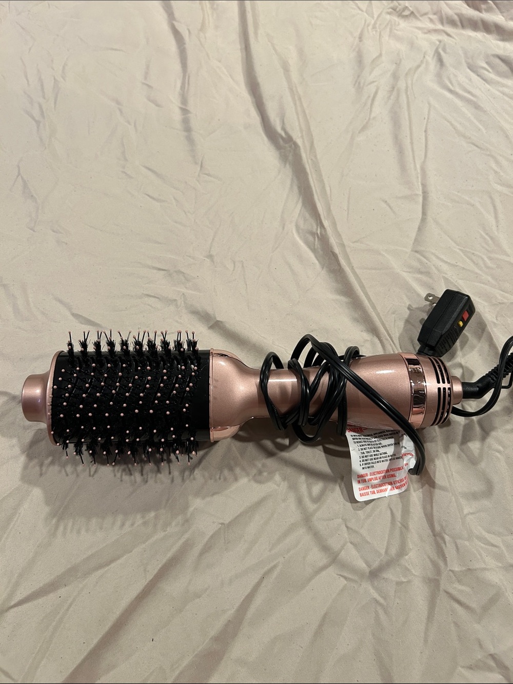 Rose Gold Hot Air Round Brush Hair Styler - Women Hair